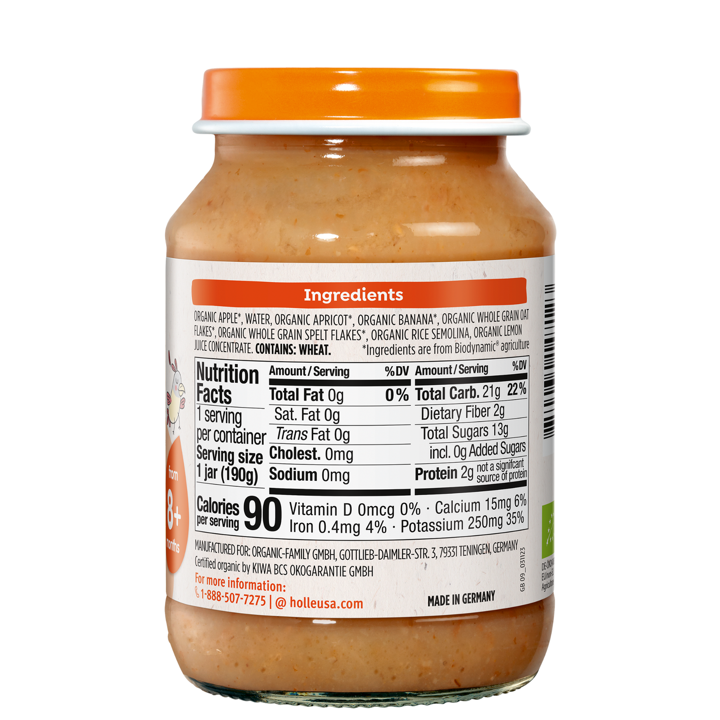 Holle Baby - Mixed Fruit with Muesli - (6 Jars - 6.7oz each)