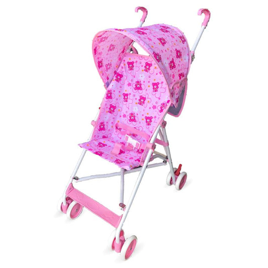 AmorosO Convenient Easy to Carry Girl Umbrella Stroller Rounded Canopy Pink