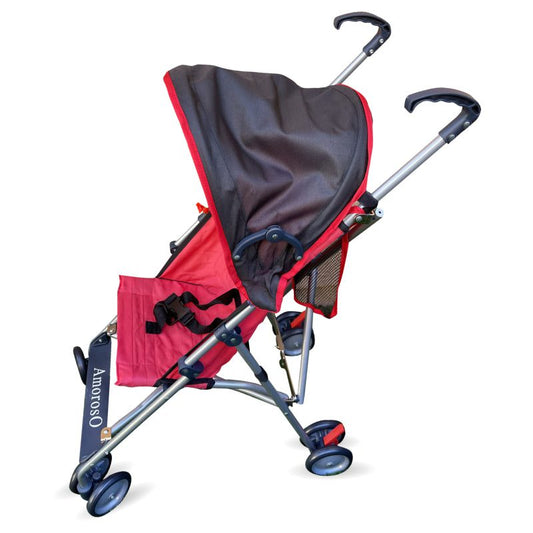 AmorosO Convenient Foldable Lightweight Red Umbrella Stroller