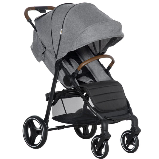 1-Click-Foldable Toddler & Baby Stroller, Lightweight Stroller, Gray