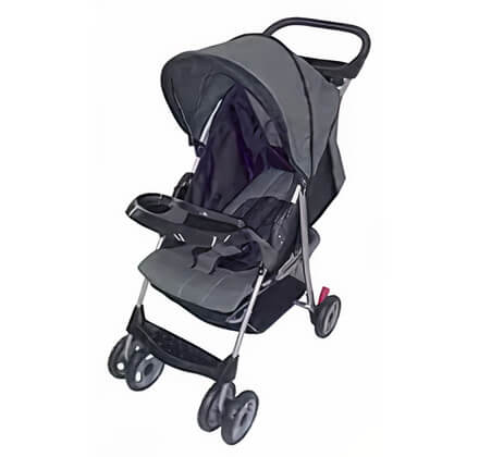 AmorosO Lightweight Black Stroller With Cup Holder – Black