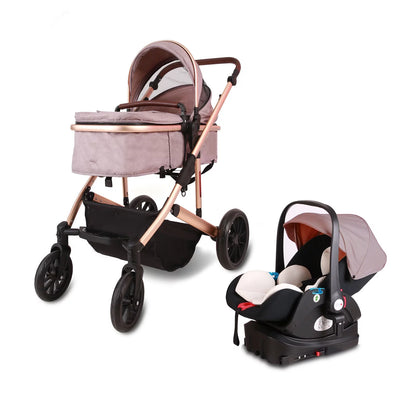 stroller car seat combo pink Trenana Modular Travel System 5 in 1 Baby Stroller – GiGi Baby
