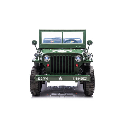 24V Military Willy Jeep 3 Seater Electric Ride on