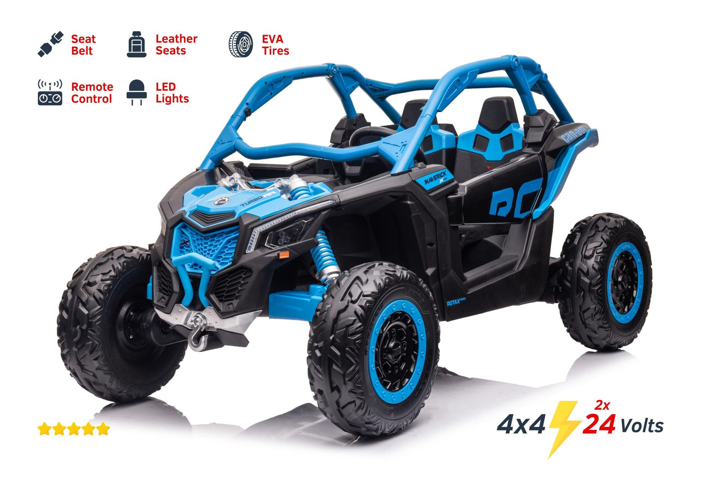 2x24V 4x4 Can Am Maverick 2 Seater Ride on UTV for Kids