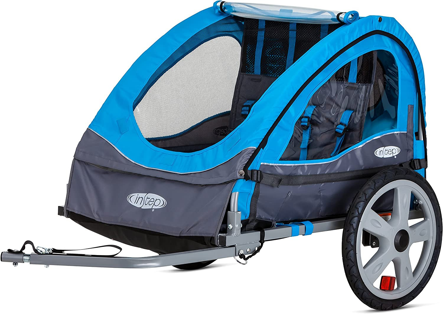 Bike Trailer for Toddlers, Kids, Single and Double Seat, 2-In-1 Canopy Carrier, Multiple Colors