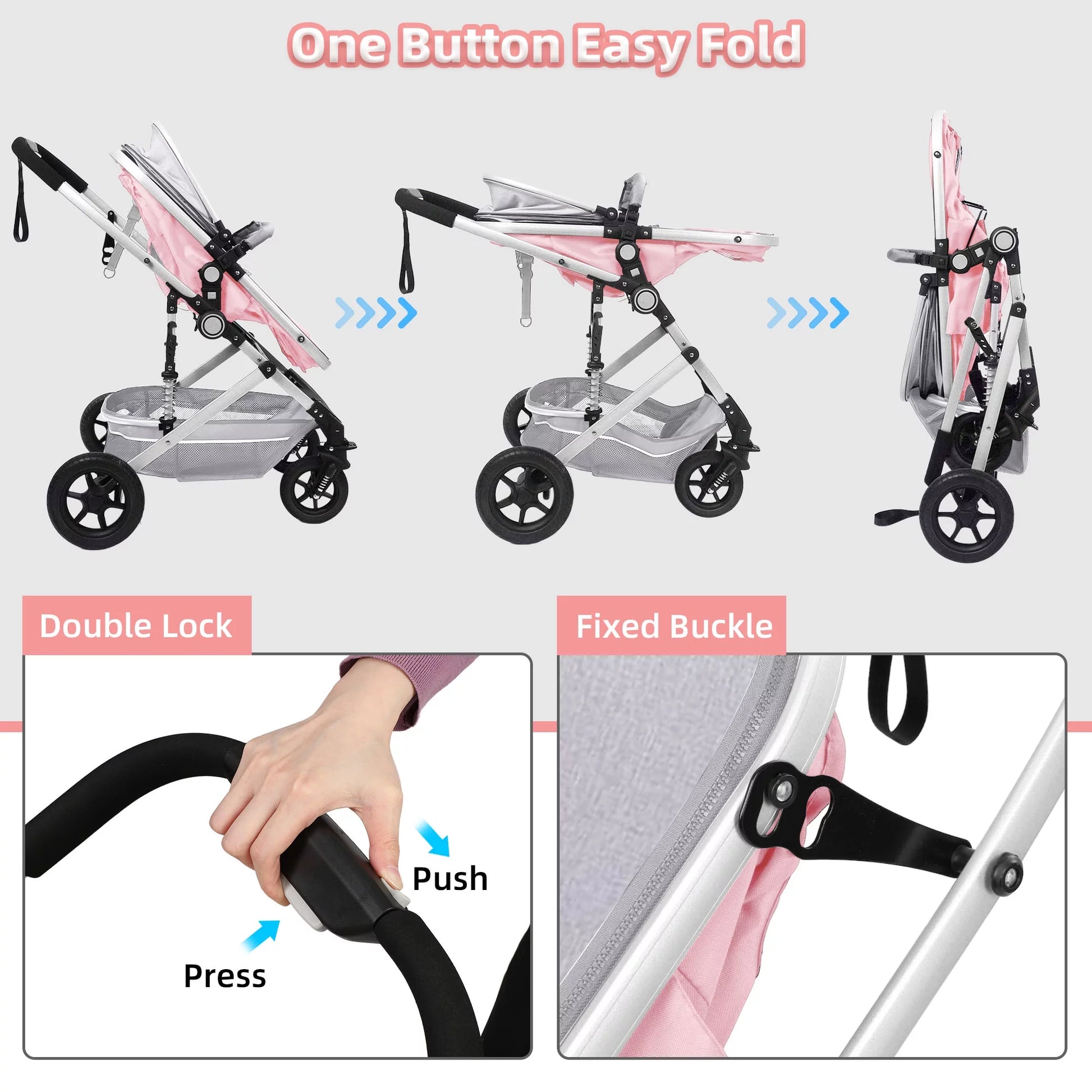 vomeast baby stroller Vomeast Baby Stroller: Foldable, Reversible Bassinet, Travel Stroller – GiGi Baby