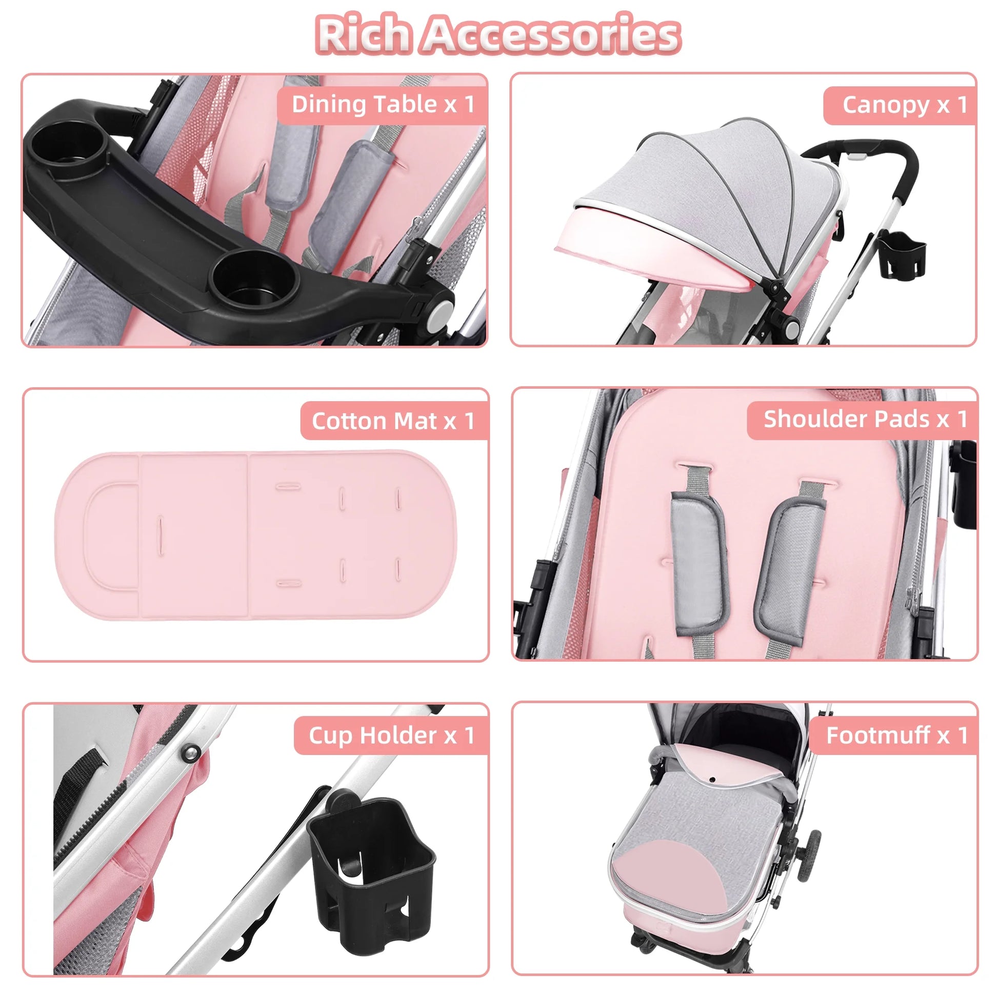 vomeast baby stroller Vomeast Baby Stroller: Foldable, Reversible Bassinet, Travel Stroller – GiGi Baby