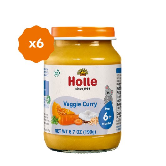 Holle Baby Food Jars - Veggie Curry - (6 Jars 6.7oz each jar)