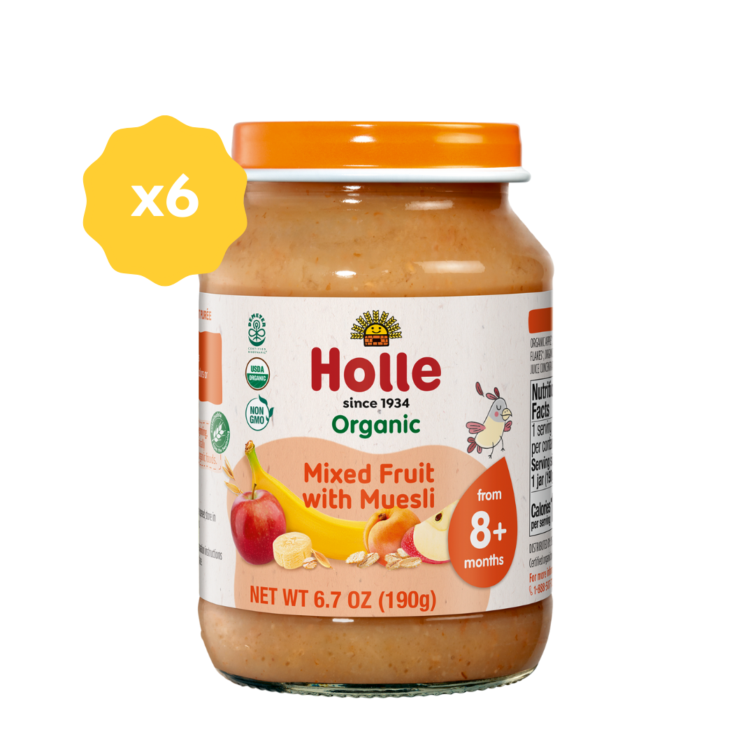 Holle Baby - Mixed Fruit with Muesli - (6 Jars - 6.7oz each)