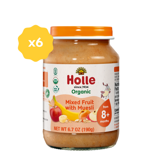 Holle Baby - Mixed Fruit with Muesli - (6 Jars - 6.7oz each)