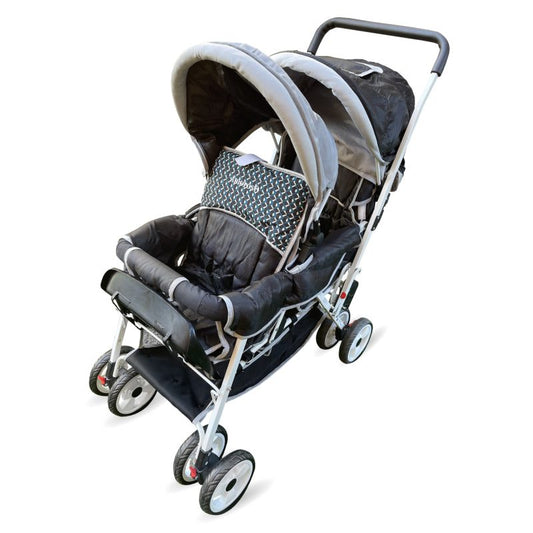 AmorosO Lightweight Deluxe Double Stroller For Twins – Black