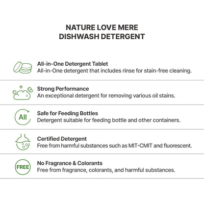 Nature Love Mere Dishwasher Detergent Tablets (40 Tablets)