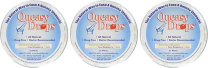 Queasy Drops -  3 Pack, 21 Drops Each