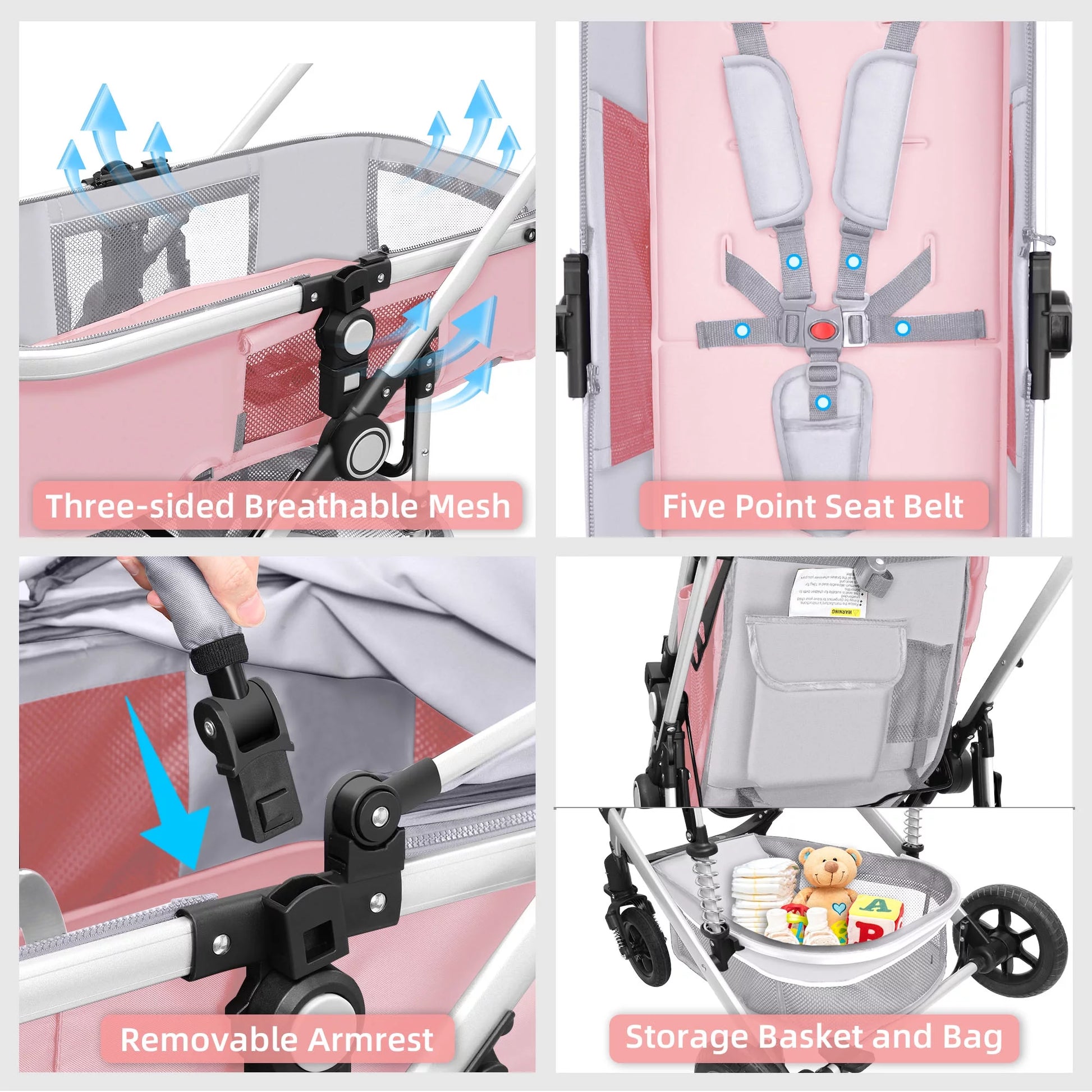 vomeast baby stroller Vomeast Baby Stroller: Foldable, Reversible Bassinet, Travel Stroller – GiGi Baby