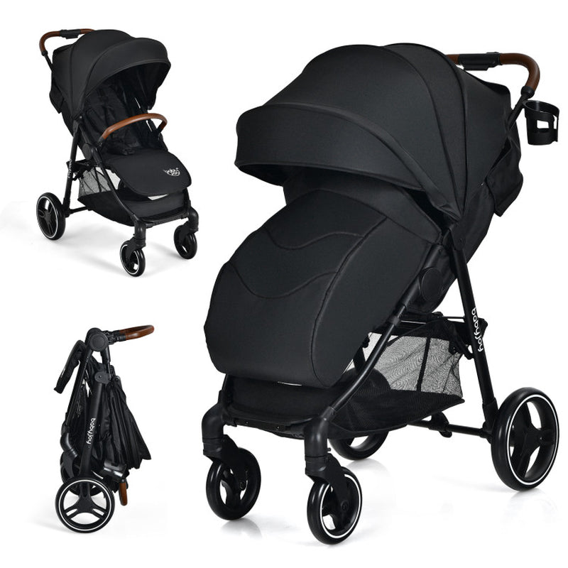 High Landscape Baby Stroller with Easy One-Hand Fold Design and Detach