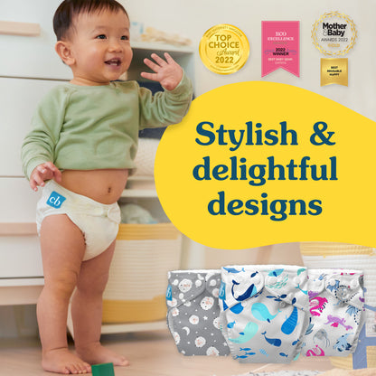 3 Pack - Reusable Cloth Diapers One Size