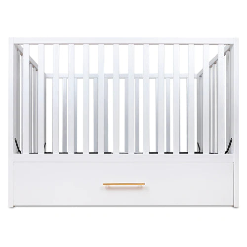 Hushcrib Convertible Crib With Trundle Bed, White