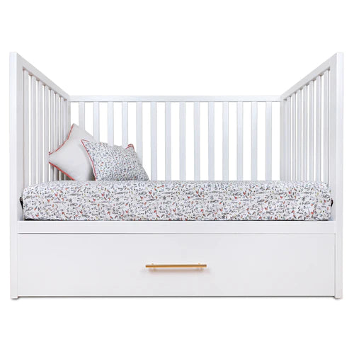 Hushcrib Convertible Crib With Trundle Bed, White