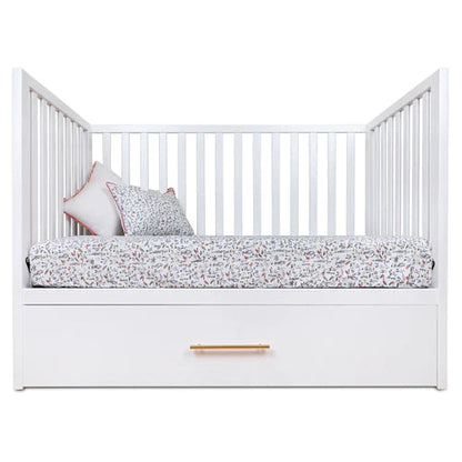 Hushcrib Convertible Crib With Trundle Bed, White