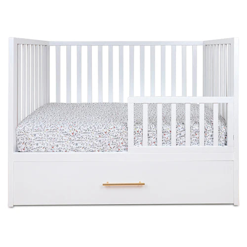 Hushcrib Convertible Crib With Trundle Bed, White