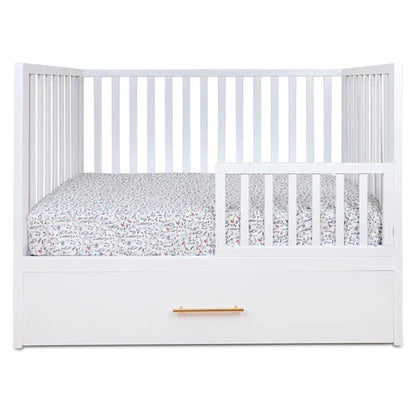 Hushcrib Convertible Crib With Trundle Bed, White