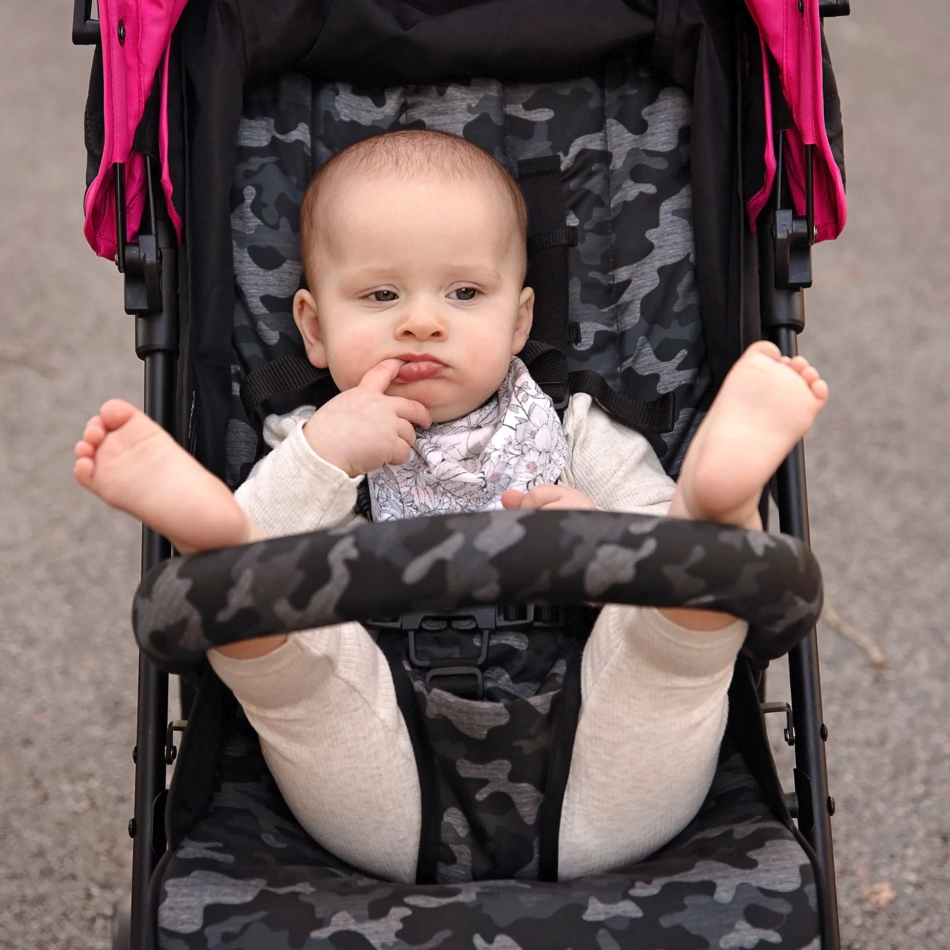 pink camo stroller travel system Monbebe Breeze Lightweight Compact Baby Stroller