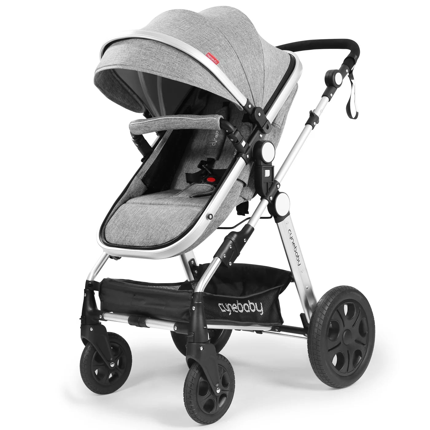 Newborn Infant Baby Stroller with Toddler Convertible Seat, Grey