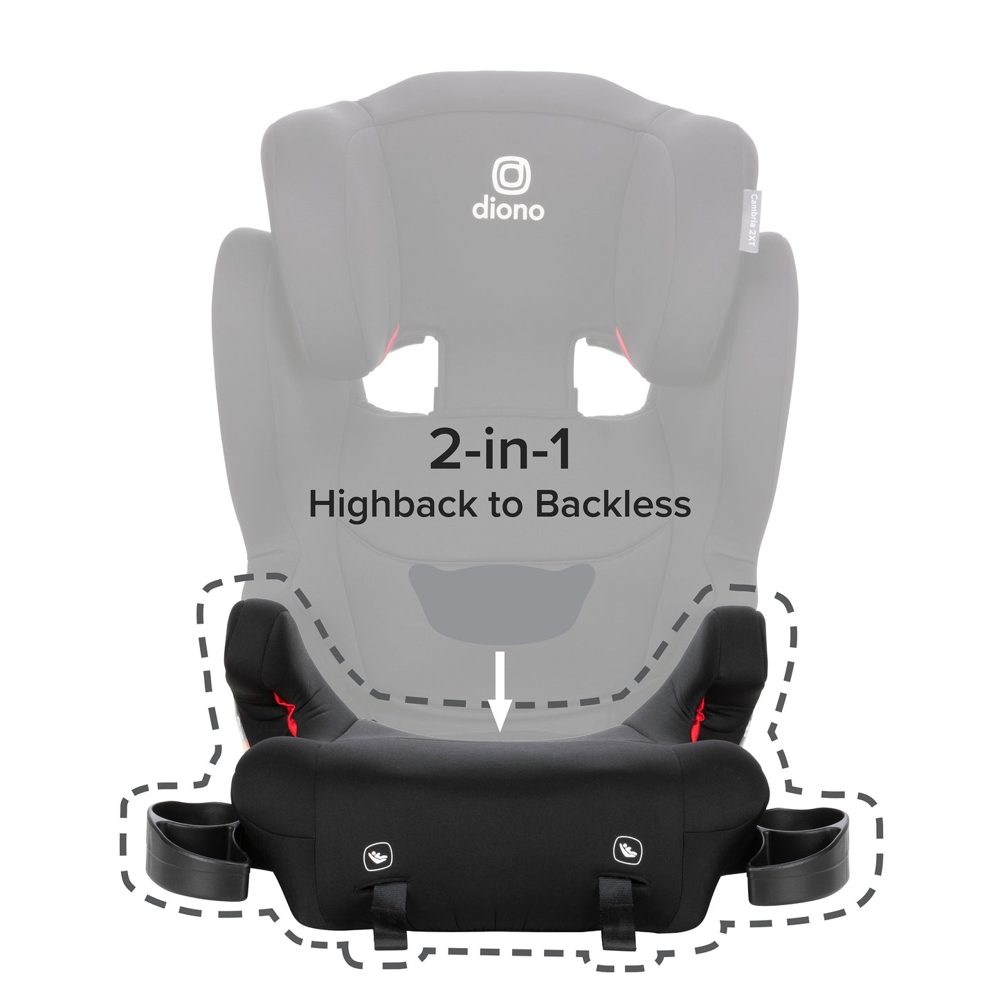 Cambria 2XT® 2-in-1 High Back to Backless XL Booster Seat