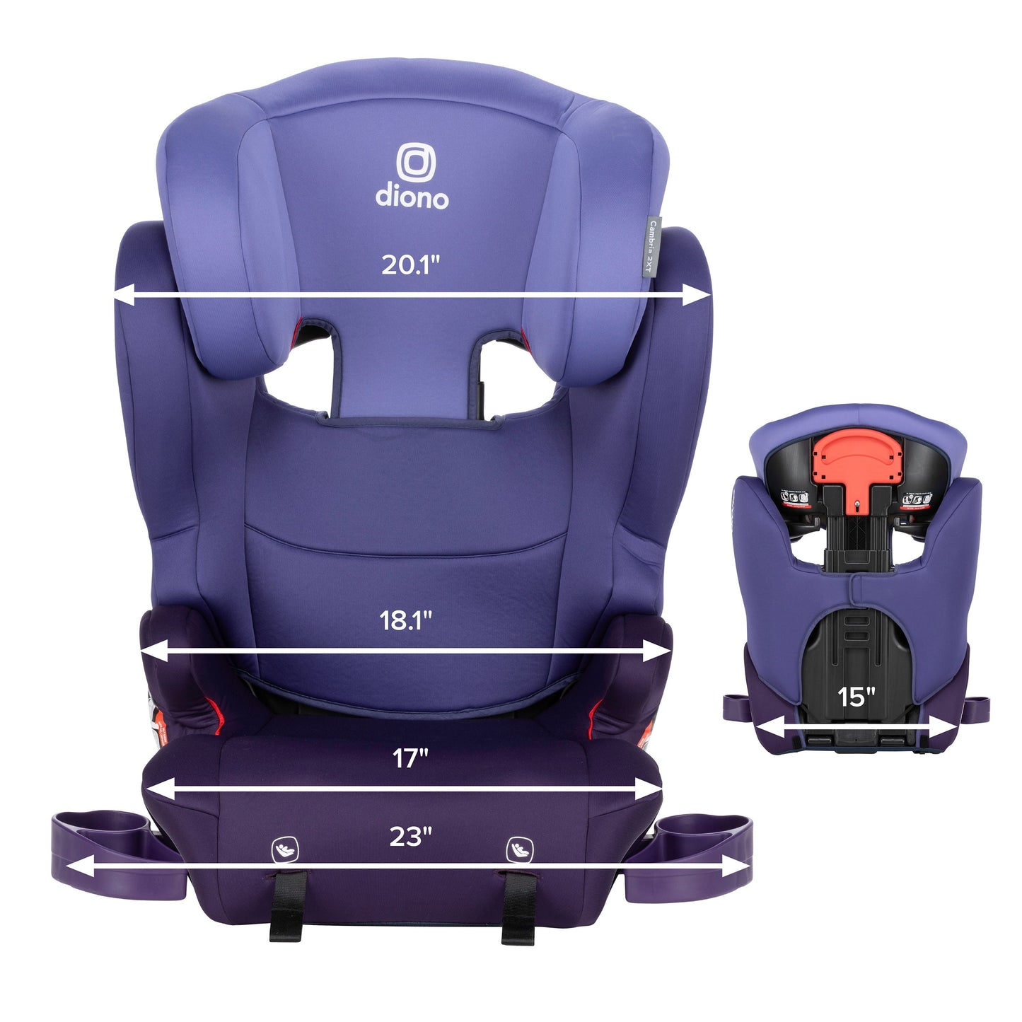 Cambria 2XT® 2-in-1 High Back to Backless XL Booster Seat